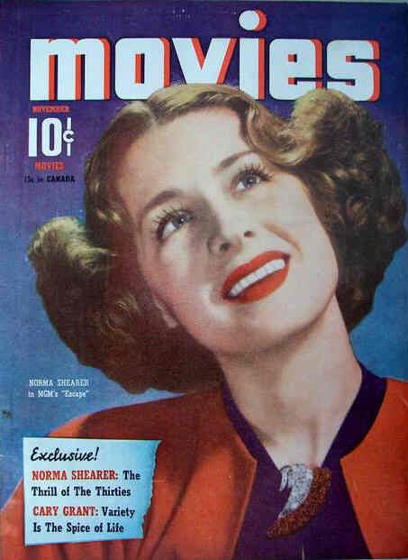MODERN MOVIES (Ideal) magazine side cover November 1940