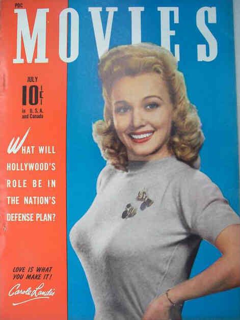 MODERN MOVIES (Ideal) magazine side cover July 1941