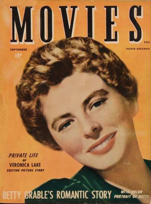 MODERN MOVIES (Ideal) magazine side cover September 1943