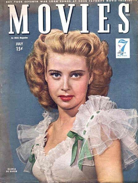MODERN MOVIES (Ideal) magazine side cover July 1945