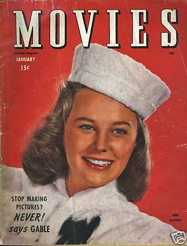 MODERN MOVIES (Ideal) magazine side cover January 1946