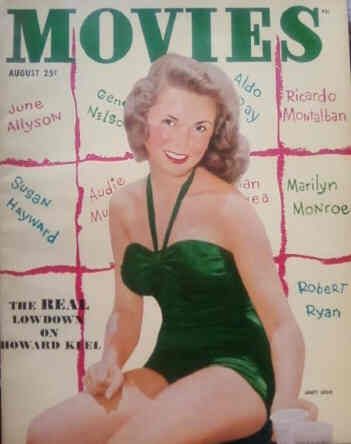 MODERN MOVIES (Ideal) magazine side cover August 1952