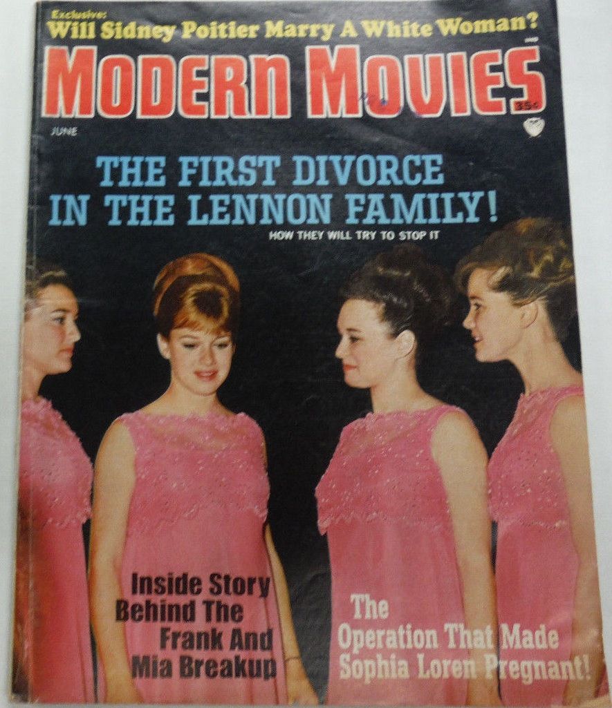 MODERN MOVIES magazine side cover Issue 1 June 1968