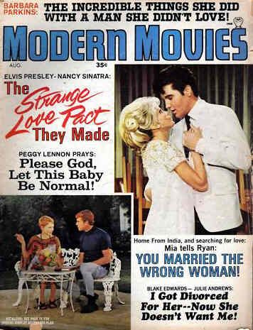 MODERN MOVIES magazine side cover August 1968
