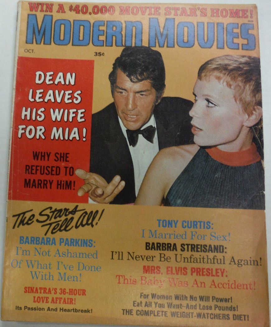 MODERN MOVIES magazine side cover October 1968