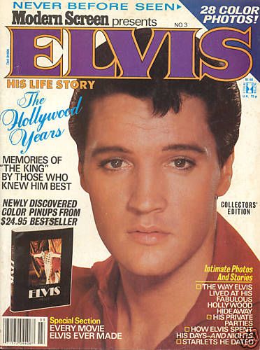 MODERN SCREEN PRESENTS ELVIS magazine side cover Issue 3  1979