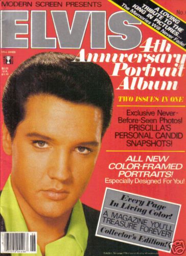 MODERN SCREEN PRESENTS ELVIS magazine side cover Issue 6  1981
