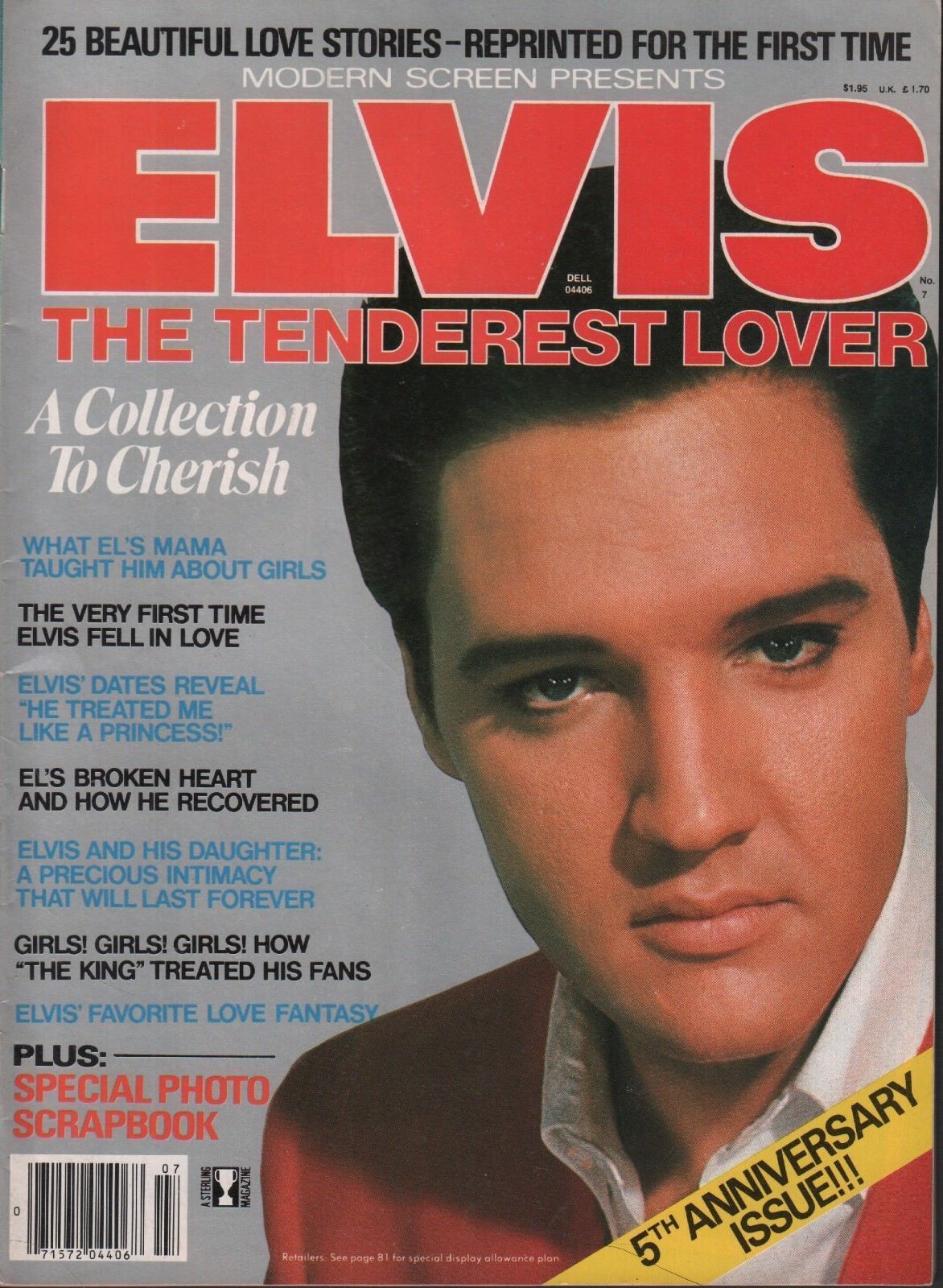 MODERN SCREEN PRESENTS ELVIS magazine side cover Issue 7   1982