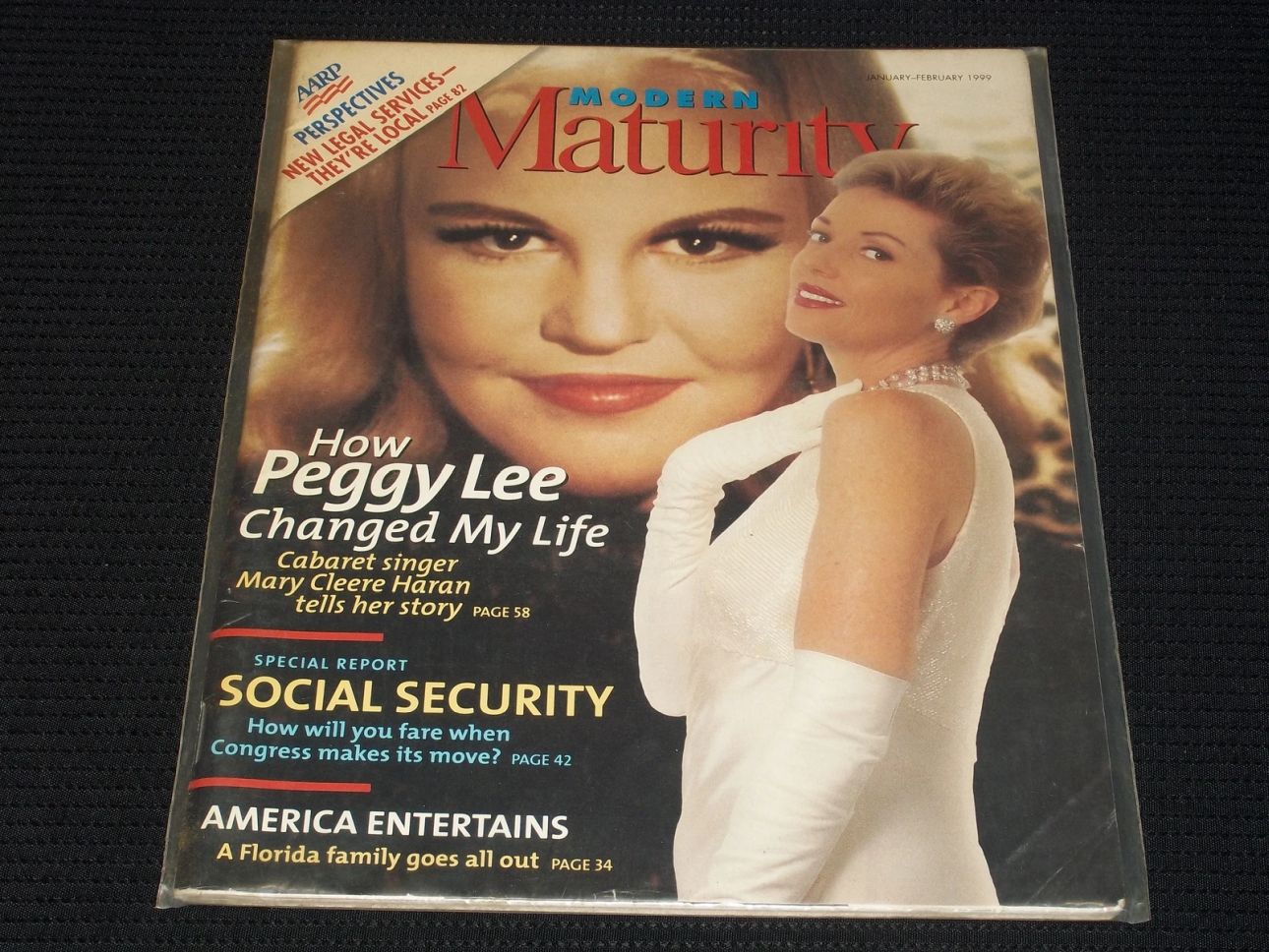 MODERN MATURITY magazine side cover  January/February 1999