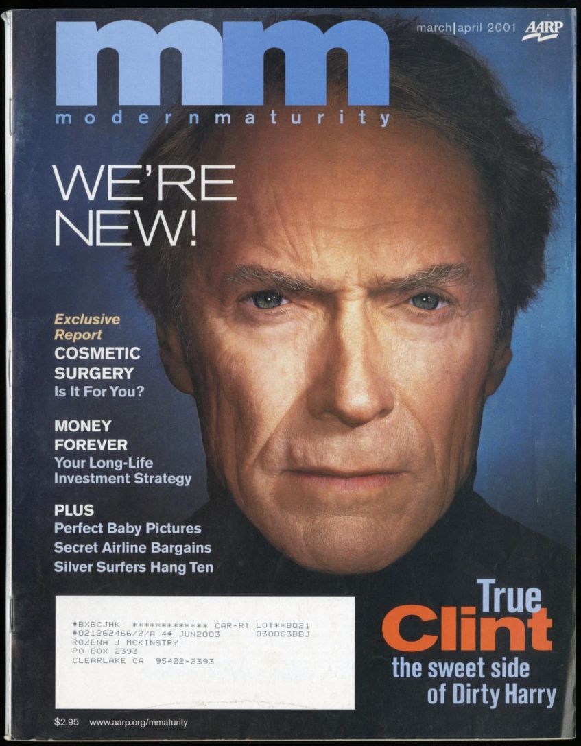 MODERN MATURITY magazine side cover  March/April 2001