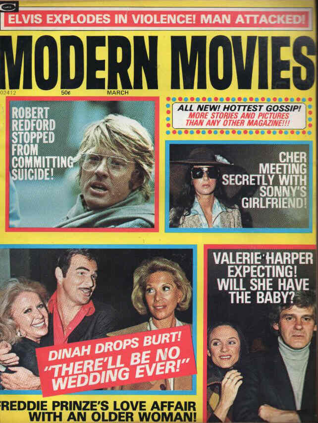 MODERN MOVIES magazine side cover  March 1975