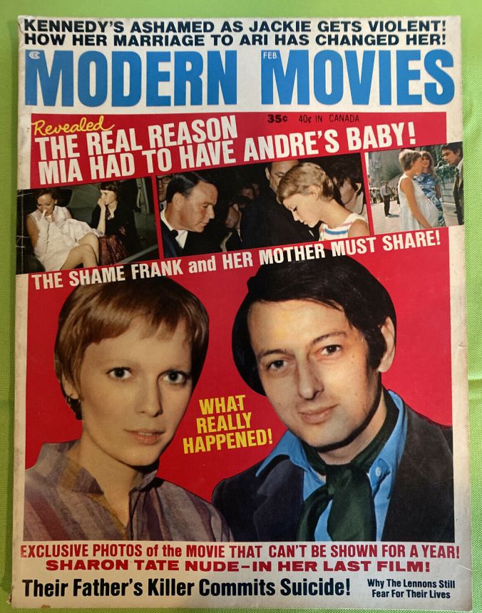 MODERN MOVIES magazine side cover  February 1970