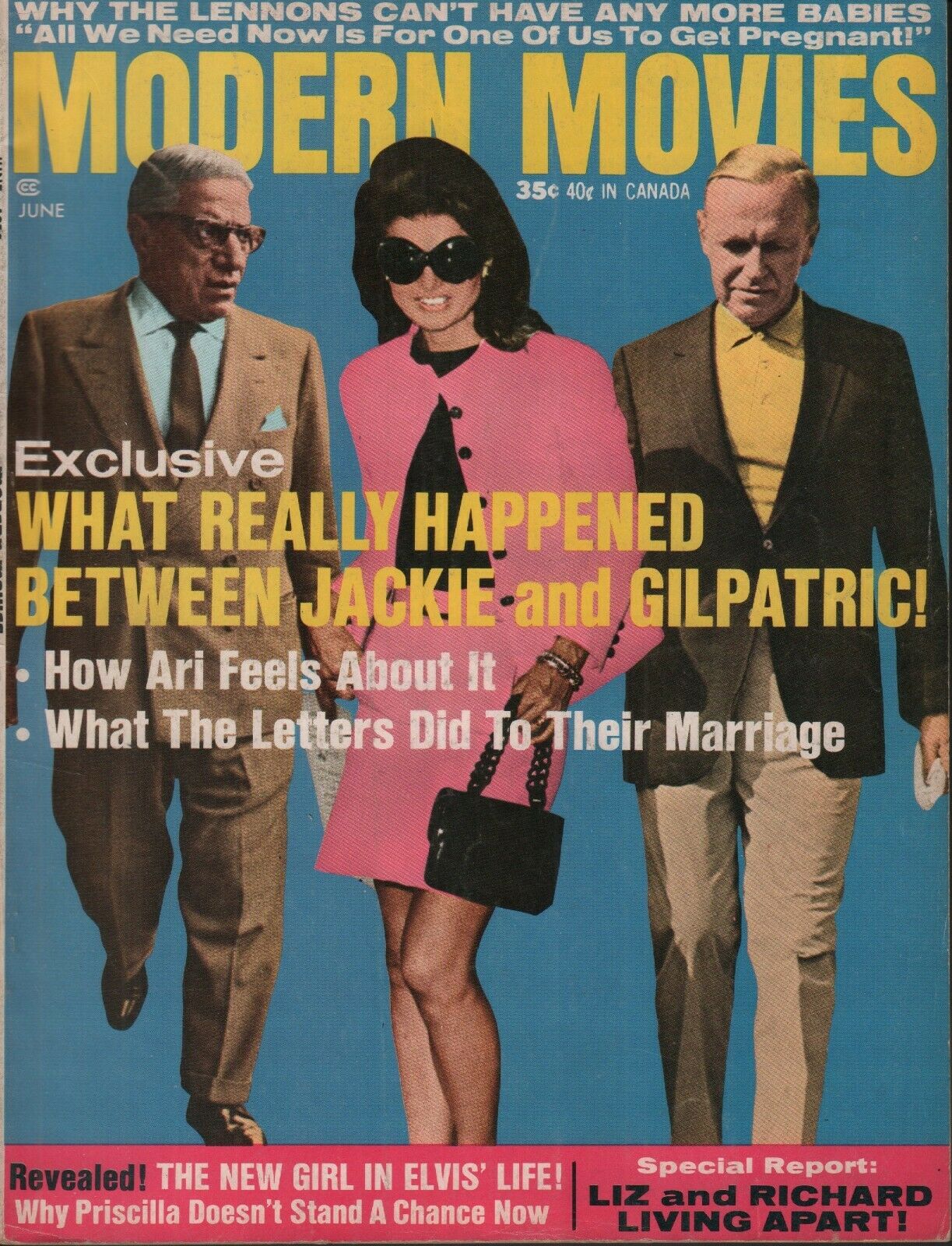 MODERN MOVIES magazine side cover  June 1970