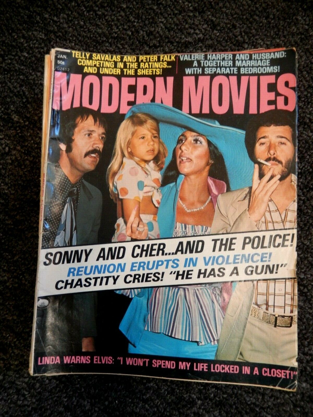 MODERN MOVIES magazine side cover  January 1975