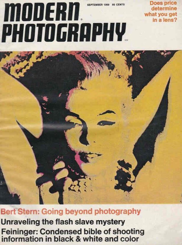 MODERN PHOTOGRAPHY magazine side cover  September 1968