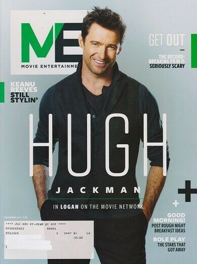 MOVIE ENTERTAINMENT magazine side cover  December 2017