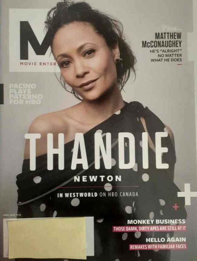 MOVIE ENTERTAINMENT magazine side cover  April 2018