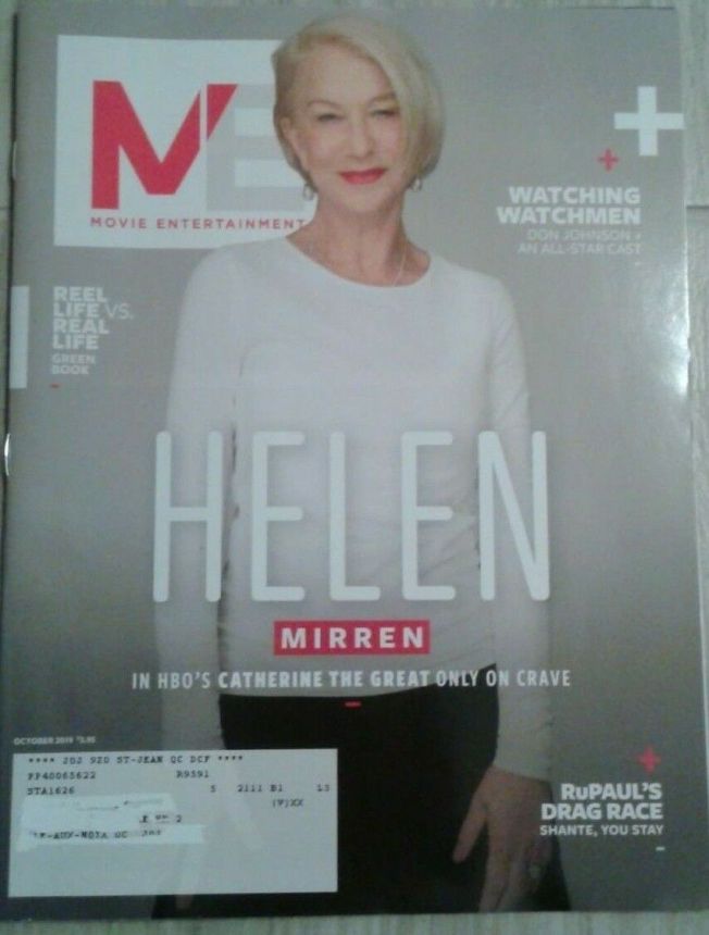 MOVIE ENTERTAINMENT magazine side cover  October 2019