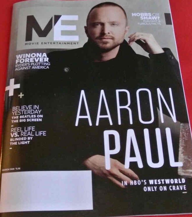 MOVIE ENTERTAINMENT magazine side cover  March 2020