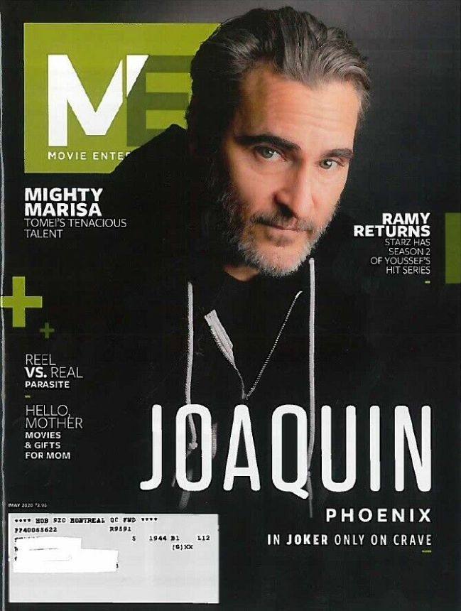 MOVIE ENTERTAINMENT magazine side cover  May 2020