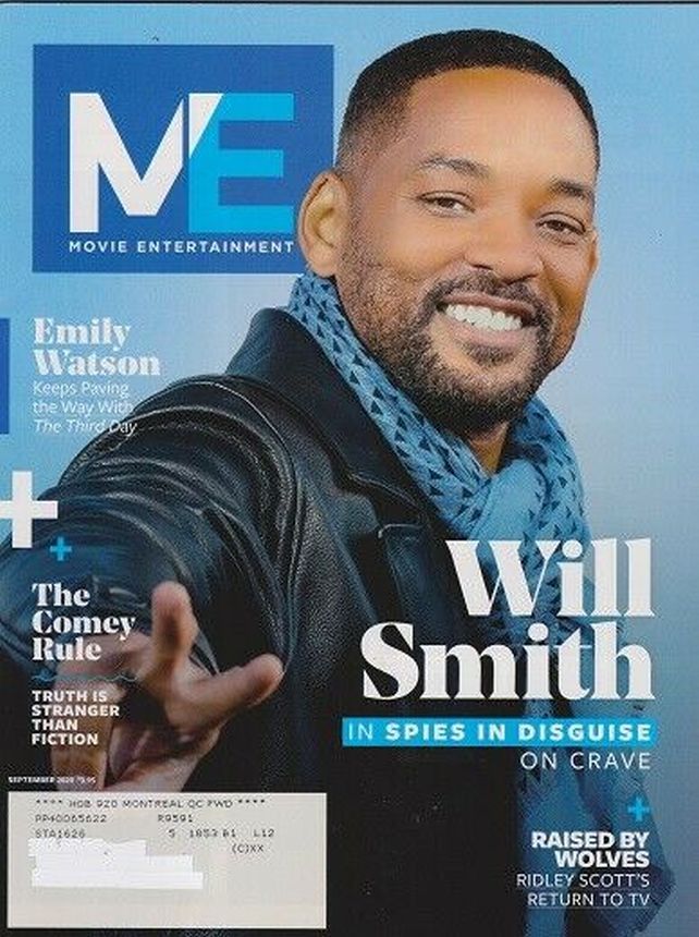 MOVIE ENTERTAINMENT magazine side cover  September 2020