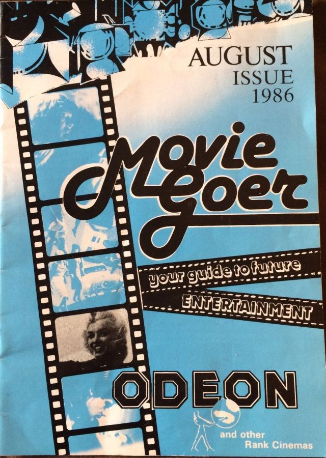 MOVIE GOER (UK) magazine side cover  August 1986