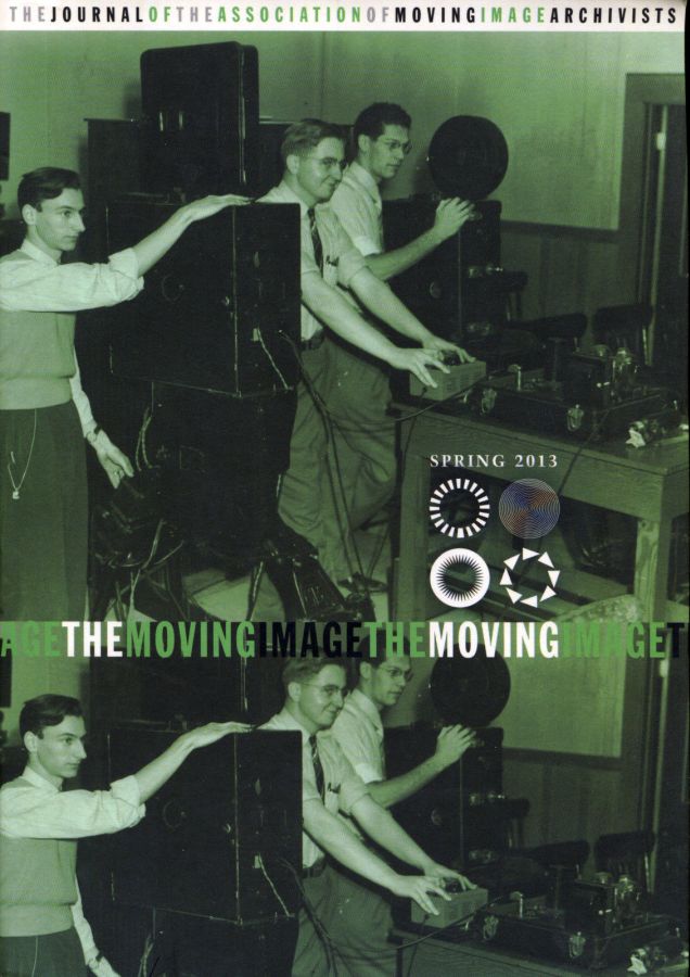 MOVING IMAGE magazine side cover Spring 2013