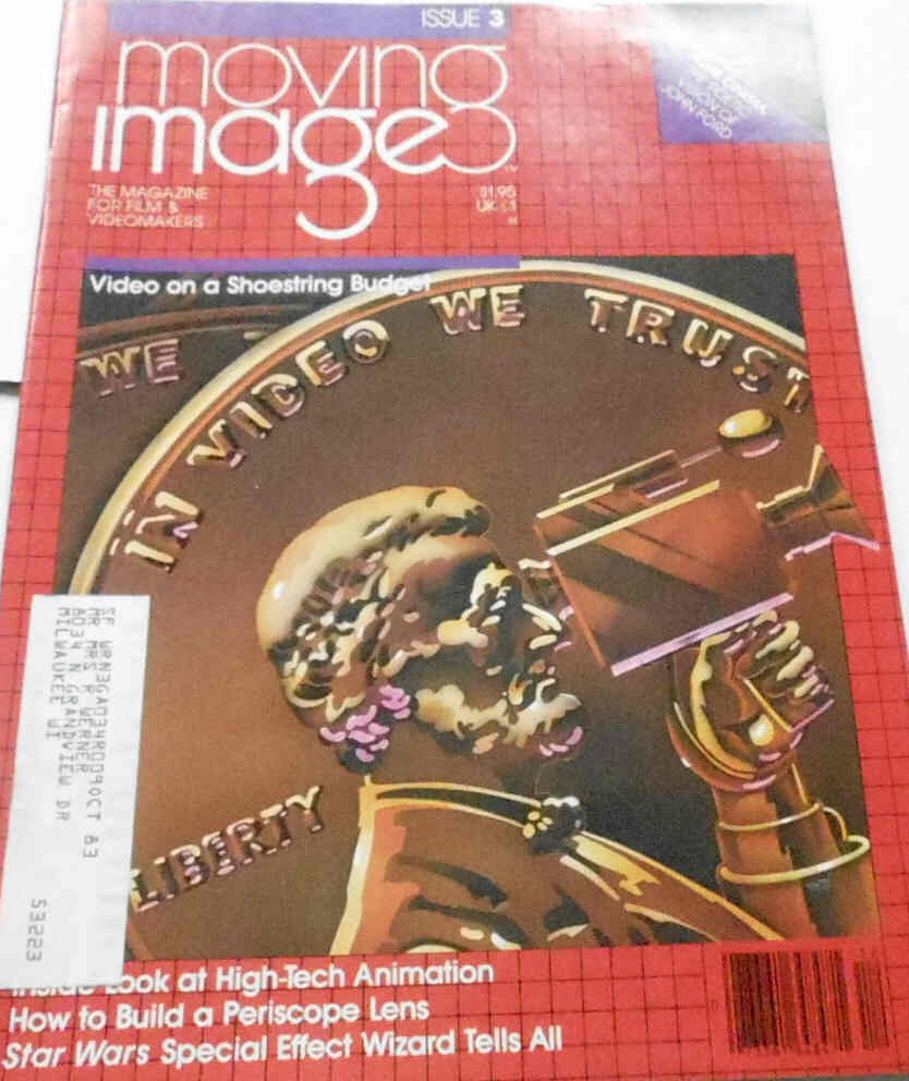 MOVING IMAGE (1980s) magazine side cover Issue 3  1981