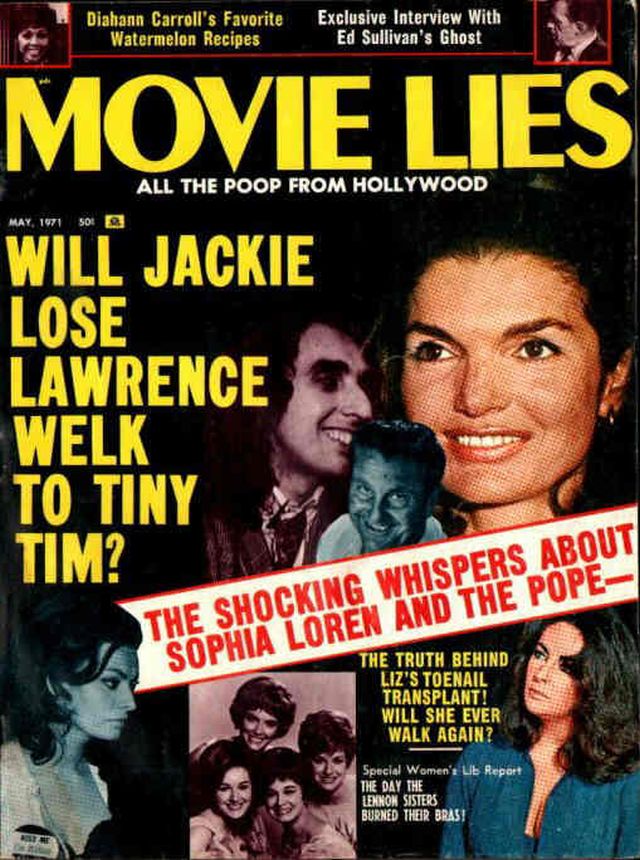 MOVIE LIES magazine side cover  May 1971