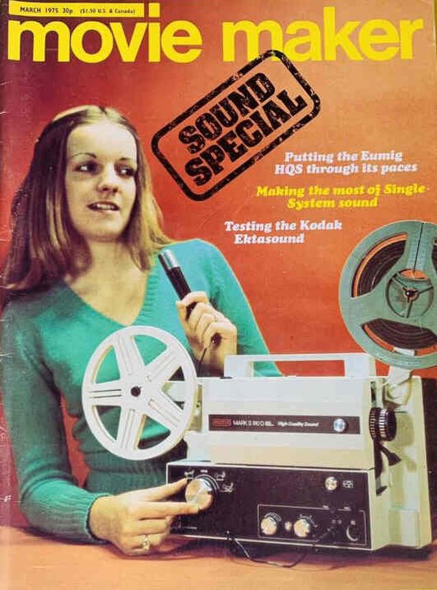 MOVIE MAKER magazine side cover  March 1975