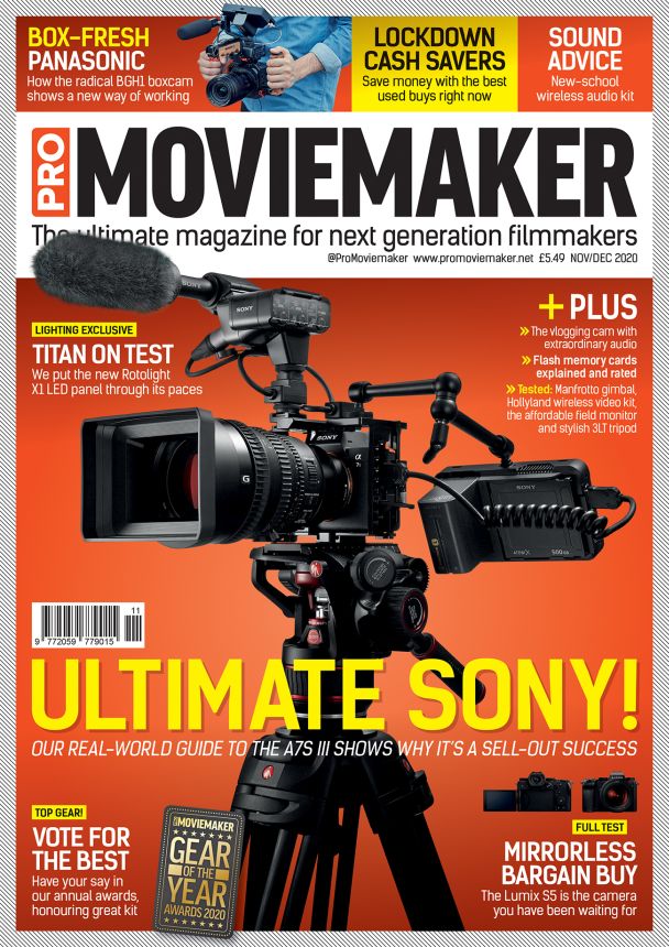 PRO MOVIEMAKER magazine side cover  November/December 2020