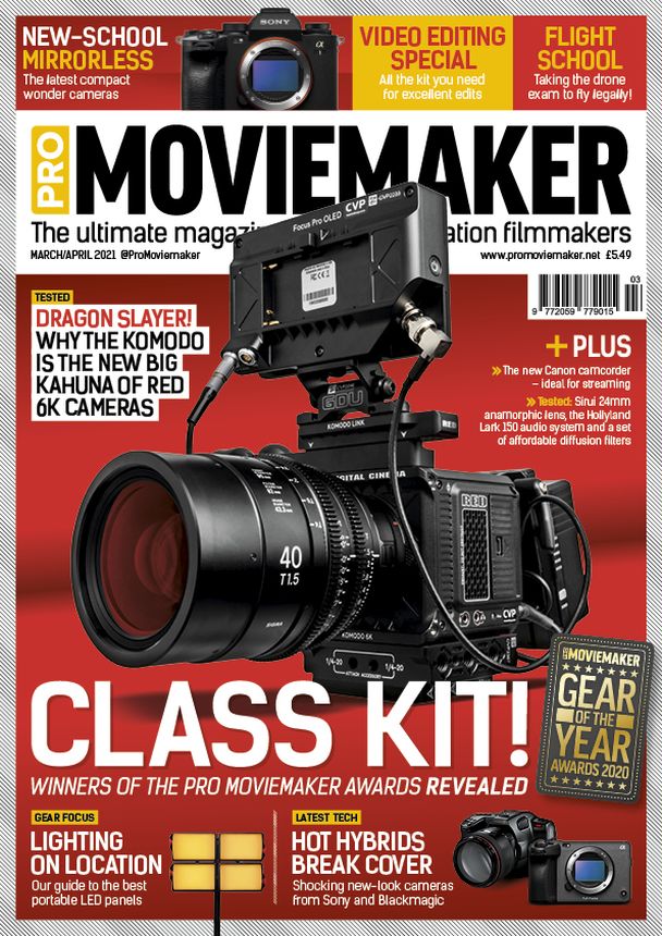 PRO MOVIEMAKER magazine side cover  March/April 2021