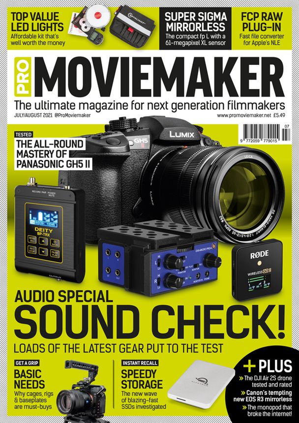 PRO MOVIEMAKER magazine side cover  July/August 2021