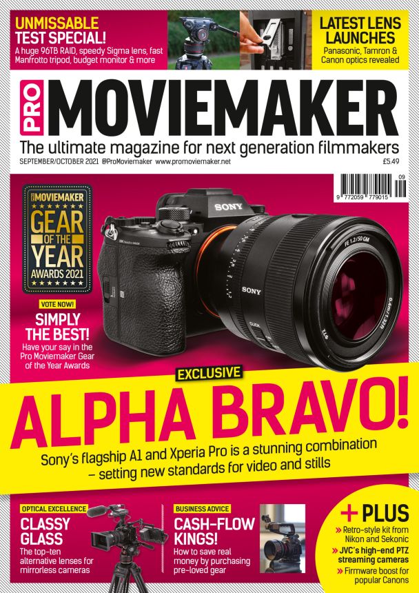 PRO MOVIEMAKER magazine side cover  September/October 2021