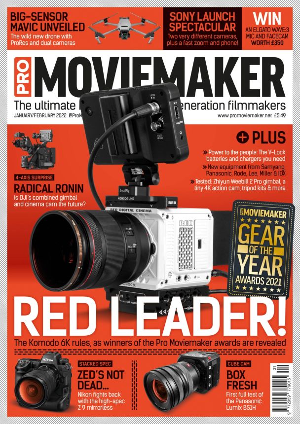 PRO MOVIEMAKER magazine side cover  January/February 2022
