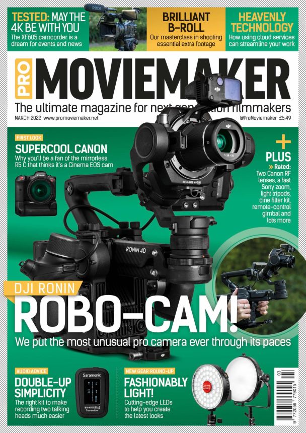 PRO MOVIEMAKER magazine side cover  March 2022