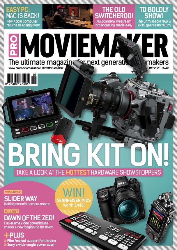 PRO MOVIEMAKER magazine side cover  May 2022