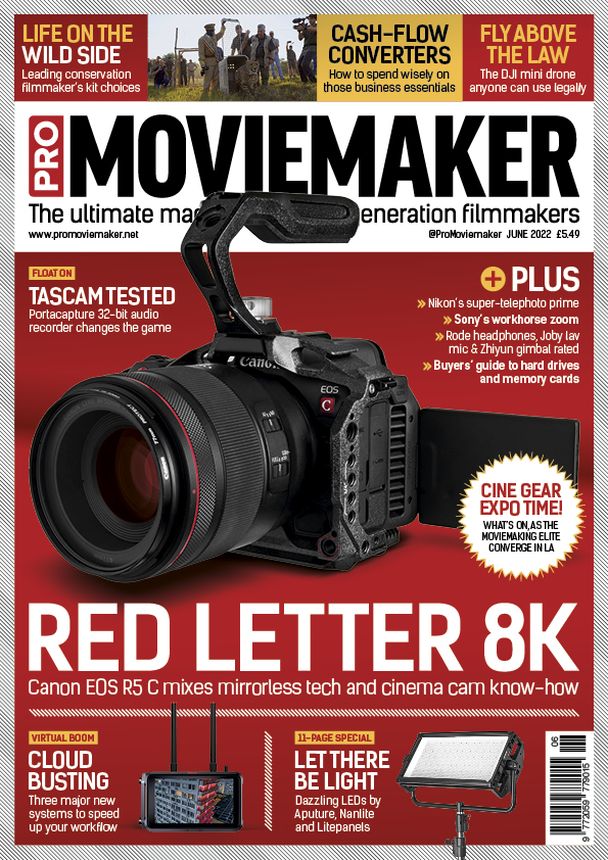 PRO MOVIEMAKER magazine side cover  June 2022