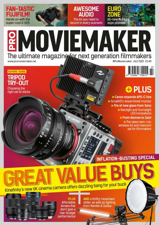 PRO MOVIEMAKER magazine side cover  July 2022
