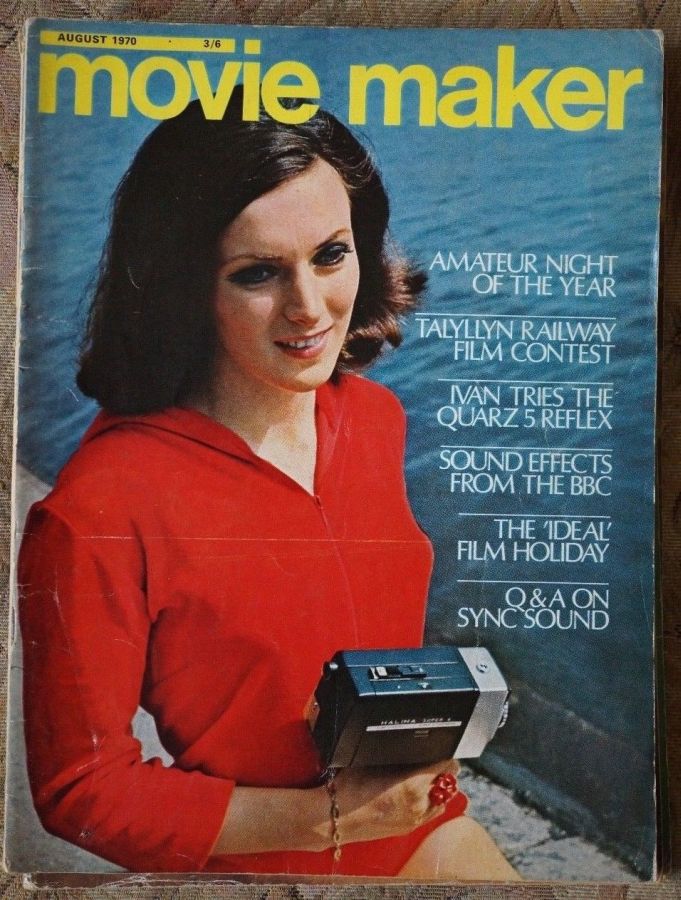 MOVIE MAKER (UK) magazine side cover  August 1970