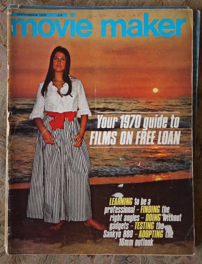 MOVIE MAKER (UK) magazine side cover  September 1970