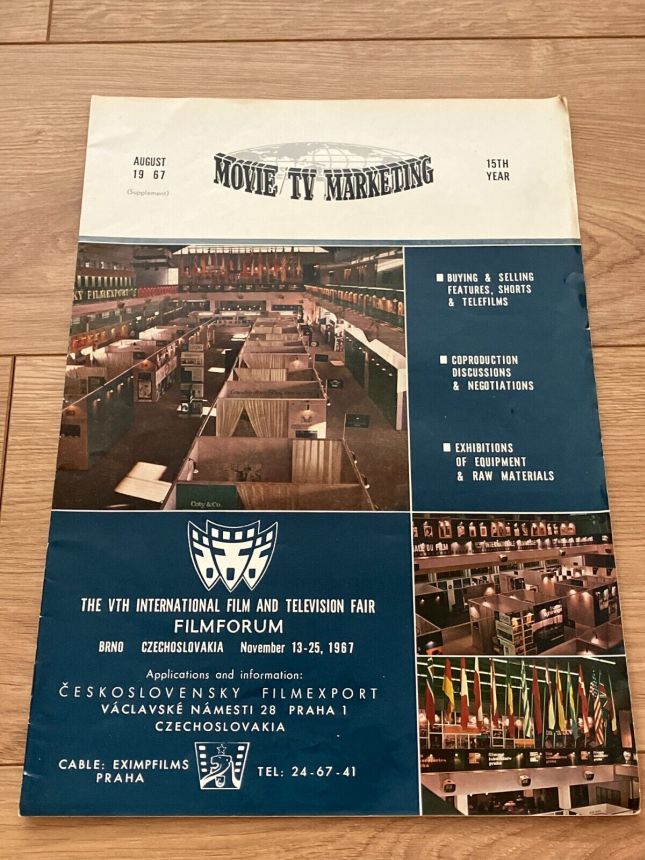 MOVIE MARKETING magazine side cover 19 August 1967