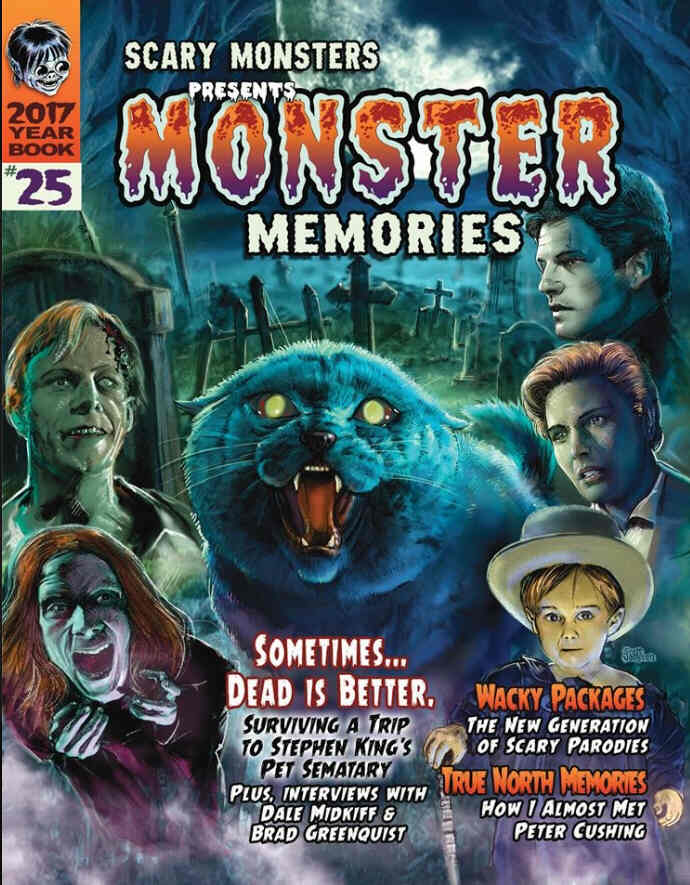 MONSTER MEMORIES magazine side cover Issue 25  Yearbook  2017