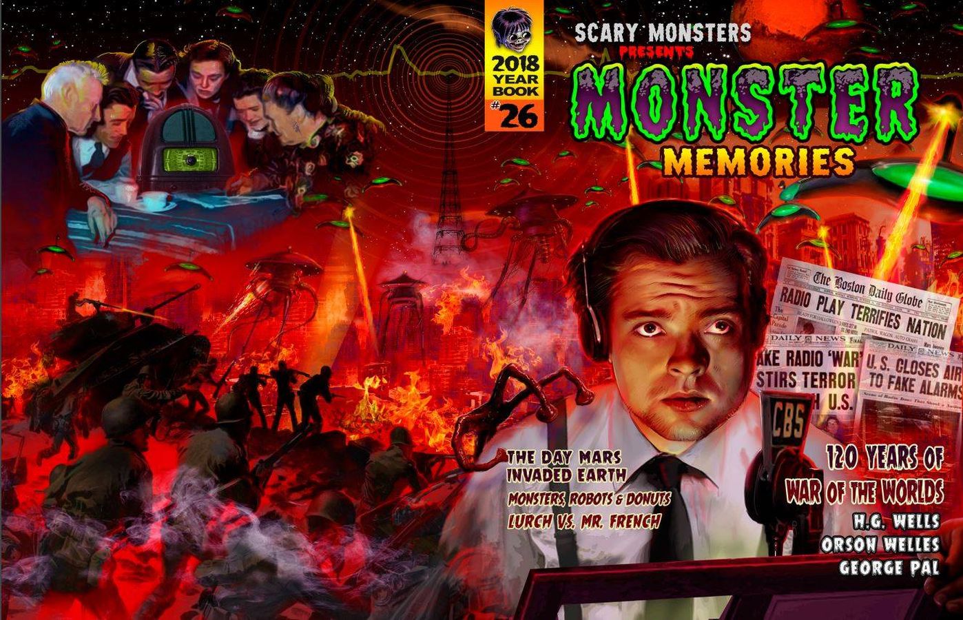MONSTER MEMORIES magazine side cover Issue 26  Yearbook   2018
