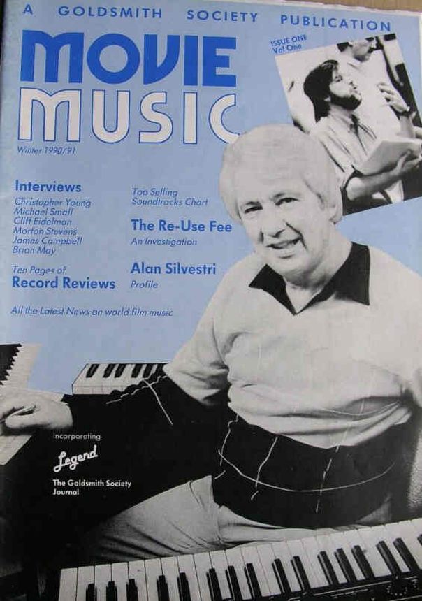 MOVIE MUSIC magazine side cover Issue 1 Winter 1990