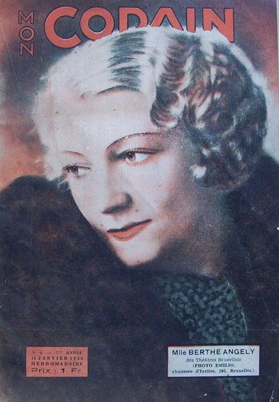 MON COPAIN magazine side cover 14 January 1934