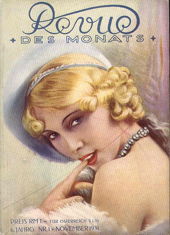 REVUE DES MONATS magazine side cover November 1931