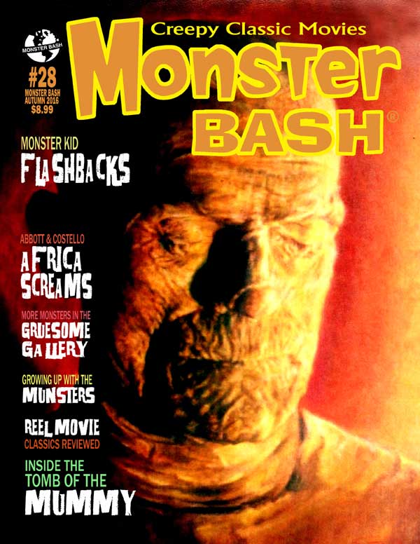 MONSTER BASH magazine side cover Issue 28 Autumn 2016