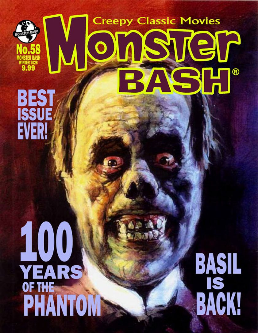 MONSTER BASH magazine side cover Issue 58 Winter 2025