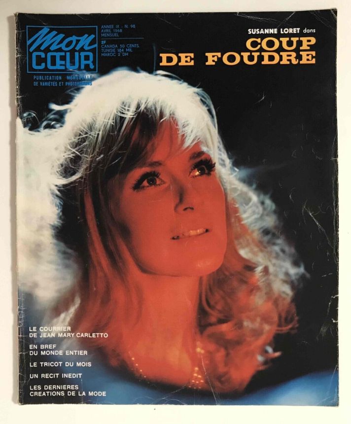 MON COEUR magazine side cover Issue 98  April 1968